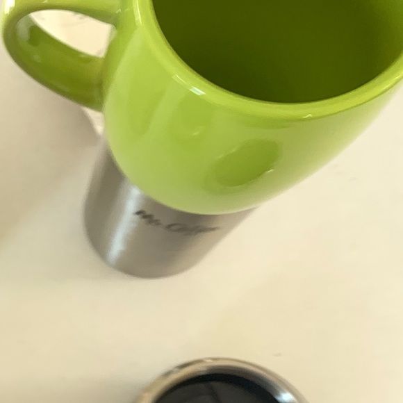 Mr. Coffee Stainless Steel & Green Ceramic Coffee Mug 16 Oz insulated travel mug - Picture 9 of 9